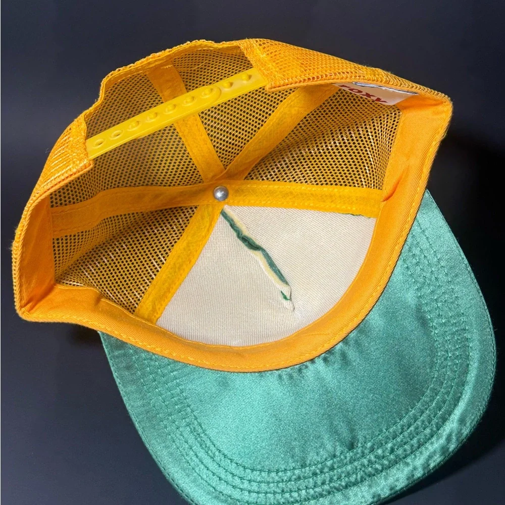 Y2K ROXY Green Satin Mesh Snap‎ Back Hat One Size